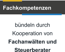 Fachkompetenzen bündeln durch Kooperation von Fachanwälten und Steuerberater