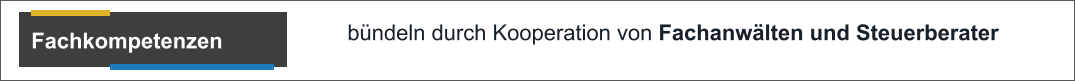 Fachkompetenzen bündeln durch Kooperation von Fachanwälten und Steuerberater